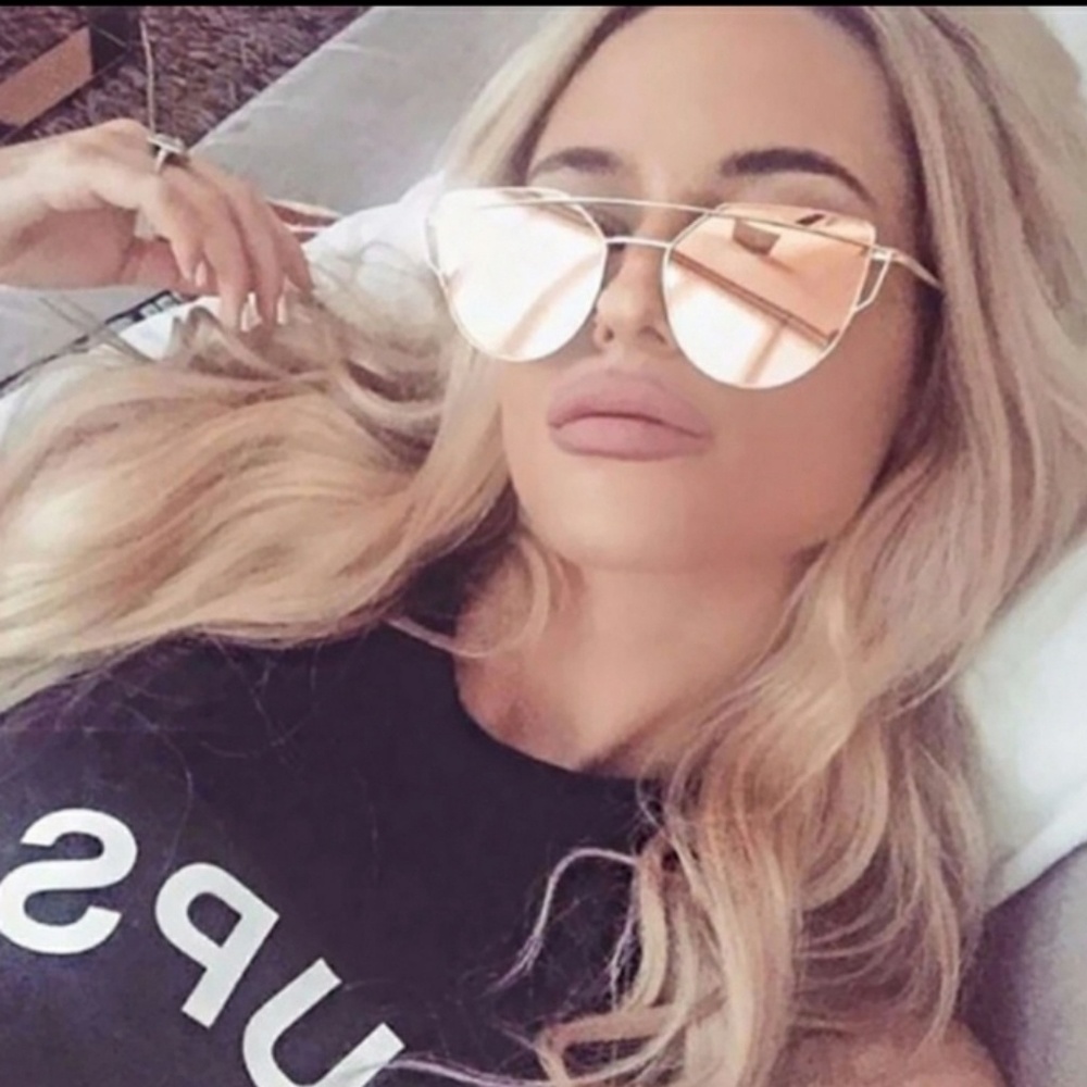 Pink Mirror Lens Sunglasses| Pink Cateye Sunglasse